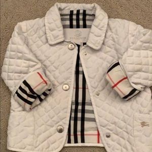 Burberry baby quilted white coat unisex (12 mos)
